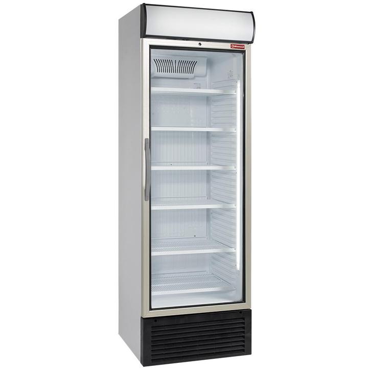 Geventileerde positieve T° vitrine 500 liter, met lichtbak, Zakelijke goederen, Horeca | Keukenapparatuur, Koelen en Vriezen, Verzenden