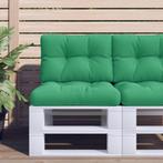 vidaXL Palletkussen 60x40x12 cm stof groen, Verzenden, Nieuw, Groen