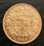 Zwitserland. 20 Francs 1935-B Vreneli, Postzegels en Munten, Munten | Europa | Niet-Euromunten
