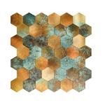 Zelfklevend Mozaïek Hexagon Patina, Nieuw