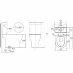 Duoblok Gustav Rimless (inclusief reservoir en zitting) AO, Doe-het-zelf en Verbouw, Sanitair, Ophalen of Verzenden, Nieuw