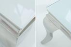 Elegante salontafel MODERN BAROK 100cm zilver met wit, Huis en Inrichting, Tafels | Salontafels, Nieuw, Ophalen of Verzenden