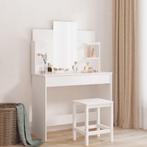 vidaXL Kaptafel met spiegel 96x39x142 cm wit, Verzenden, Nieuw