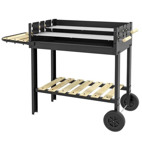 TRUUSK Houtskoolgrill BBQ Campinggrill Met Twee Grillrooster, Tuin en Terras, Houtskoolbarbecues, Nieuw, Verzenden