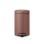 Brabantia NewIcon Prullenbak - 12 liter - Satin Taupe, Verzenden, Zo goed als nieuw