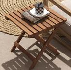 2x Opvouwbare Buitentafels Acaciahout 45x45 cm Weerbestendig, Tuin en Terras, Tuintafels, Verzenden, Nieuw