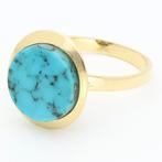 Ring - 18 karaat Geel goud Turquoise