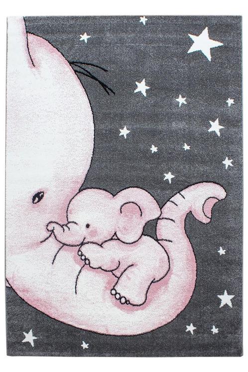 Kindervloerkleed | Kids | Olifant | Roze | 200x290 cm, Huis en Inrichting, Stoffering | Tapijten en Kleden, Verzenden