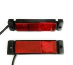 Markeringslamp - ROOD - 12 / 24 Volt - LED - met reflector, Auto diversen, Ophalen of Verzenden