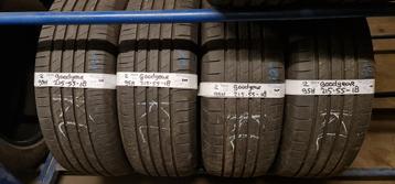 4x 215-55-18 Goodyear Zomer 6.5+7mm €80 Per Band 215 55 18 beschikbaar voor biedingen