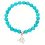 Fako Bijoux - Armband - Turquoise Kralen - Olifant - 8mm, Sieraden, Tassen en Uiterlijk, Armbanden, Verzenden, Nieuw