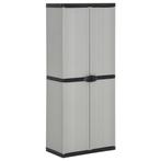 vidaXL Tuinkast met 3 schappen 68x40x168 cm grijs en zwart, Verzenden, Nieuw