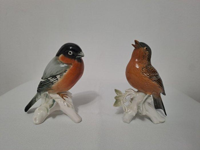 Karl Ens, Volkstedt - Miniatuur figuur - Le Rouge-gorge et, Antiek en Kunst, Antiek | Glas en Kristal