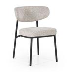 *WOONWINKEL* By-Boo Jari Scandinavische Eetkamerstoel Stof B, Huis en Inrichting, Stoelen, Verzenden, Nieuw, Stof