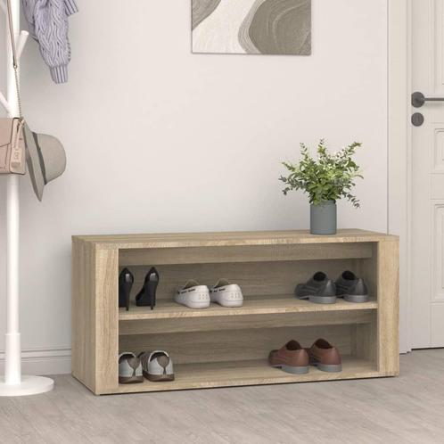 vidaXL Schoenenrek 100x35x45 cm bewerkt hout sonoma, Huis en Inrichting, Kasten | Schoenenrekken, Nieuw, Verzenden