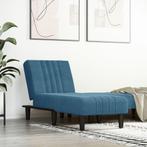 vidaXL Chaise longue fluweel blauw, Huis en Inrichting, Banken | Sofa's en Chaises Longues, Verzenden, Nieuw