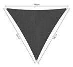 Premium schaduwdoek 5x5x5m driehoek waterdoorlatend Carb..., Nieuw