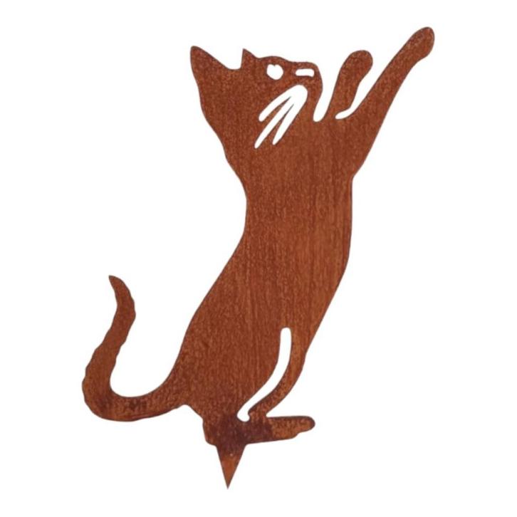 Tuinbeeld Poes Luna-H36 x B18cm, Tuin en Terras, Tuinwanddecoratie, Verzenden