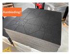 BE FIT PRO 100-15 ZWART rubber sportvloer matten 100x100x1,5, Nieuw, Ophalen of Verzenden