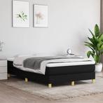 vidaXL Boxspring bed 120x200 cm stof zwart, Huis en Inrichting, Verzenden, Zwart, Nieuw, Twijfelaar