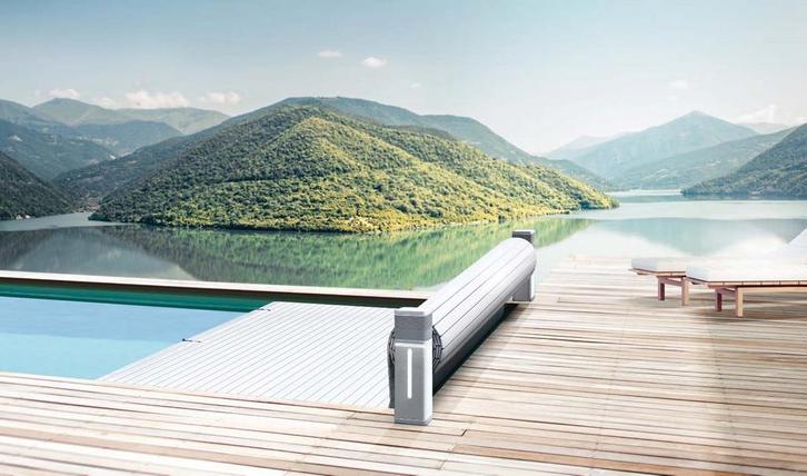 Tixit automatisch oprolsysteem - tot 4 meter - Grijs, Tuin en Terras, Zwembad-toebehoren, Nieuw, Verzenden