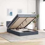 vidaXL Ottoman bed met matras en LEDs 140x190cm fluweel, Huis en Inrichting, Verzenden, Nieuw, Tweepersoons, 140 cm
