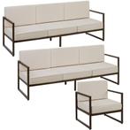 Tuin-loungeset Comosa voor 7 personen, XXL kussens - bruin /, Tuin en Terras, Tuinsets en Loungesets, Verzenden, Nieuw