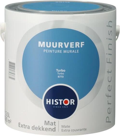 Histor Perfect Finish Muurverf Mat - Turbo 6773 - 2,5 Liter, Doe-het-zelf en Verbouw, Verf, Beits en Lak, Verf, Overige kleuren