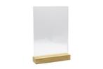 Kaarthouder A4 Plexi Met Bamboe Voet - Blank, Verzenden, Nieuw in verpakking, Etalage