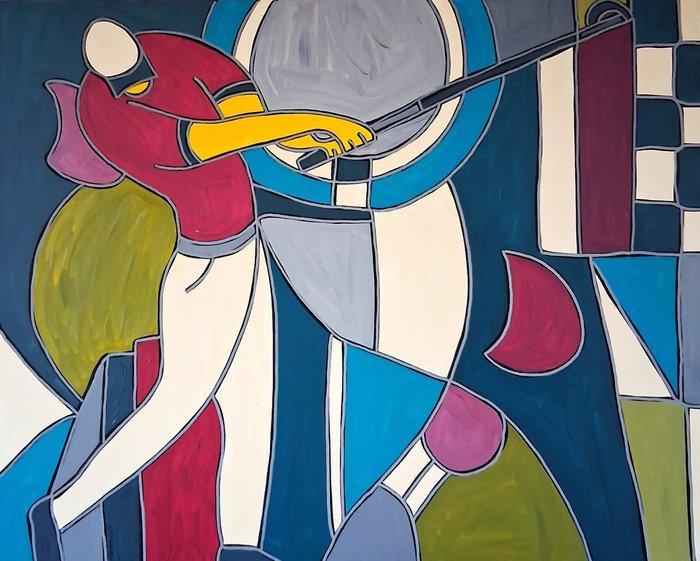 Patricia Kleyman - Monsieur golfe sur la Côte Basque, Antiek en Kunst, Kunst | Designobjecten