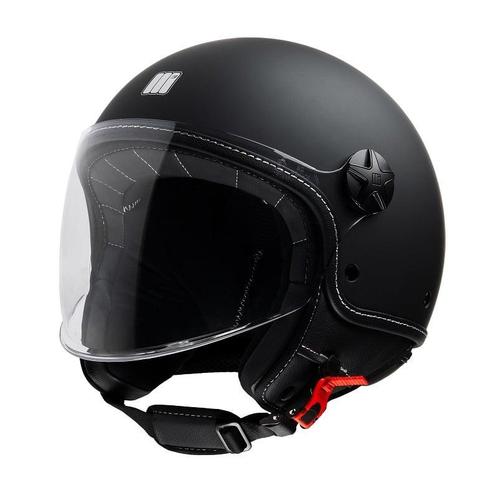 Motocubo beetle evo jethelm met vizier | mat zwart | ECE 22., Motoren, Kleding | Motorhelmen, Nieuw met kaartje, Verzenden