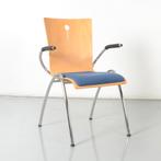 Frontseat zaalstoel, blauw / beuken, 4-poot onderstel, Ophalen of Verzenden, Nieuw