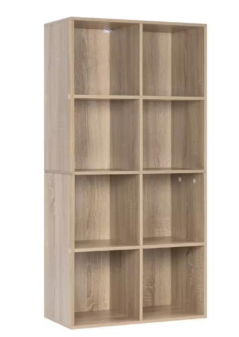 Witte Boekenkast met 8 Vakjes – Multifunctioneel Opbergrek, Huis en Inrichting, Kasten | Boekenkasten, Nieuw, Verzenden