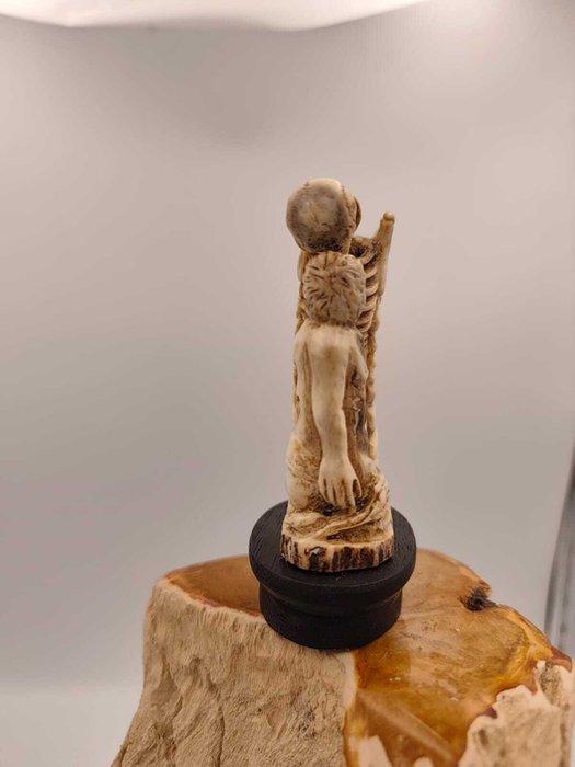 Inconnu - sculptuur, LAnge de la Mort et lHomme - 8.5 cm -, Antiek en Kunst, Curiosa en Brocante