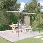 vidaXL Prieel 3x3 m 180 g/m² stof en staal wit, Verzenden, Nieuw