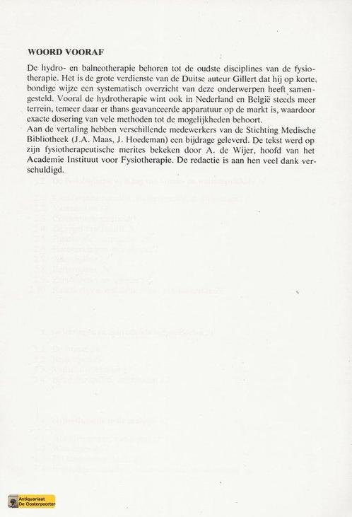 Hydrotherapie en balneotherapie 9789060872734 Otto Gillert, Boeken, Kunst en Cultuur | Beeldend, Gelezen, Verzenden