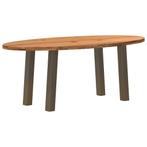 vidaXL Eettafel 200x100x74 cm ovaal massief eikenhout, Huis en Inrichting, Verzenden, Nieuw