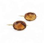 Zonder Minimumprijs - Oorbellen 925 zilver Citrien - met de, Sieraden, Tassen en Uiterlijk, Oorbellen, Nieuw