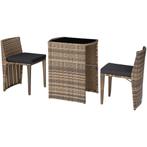 Aluminium wicker bistroset Hamburg - natuur, Verzenden, Nieuw