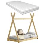 Juniorbed Tipi eenpersoonsbed incl. matras 80x160 - hout, Verzenden, Nieuw