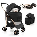 Trendmix Hondenbuggy 3-in-1 Zwart – Opvouwbare Hondenwagen –, Ophalen of Verzenden, Nieuw