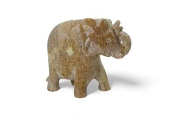 Veiling - Handgesneden Speksteen (Soapstone) Olifant beschikbaar voor biedingen