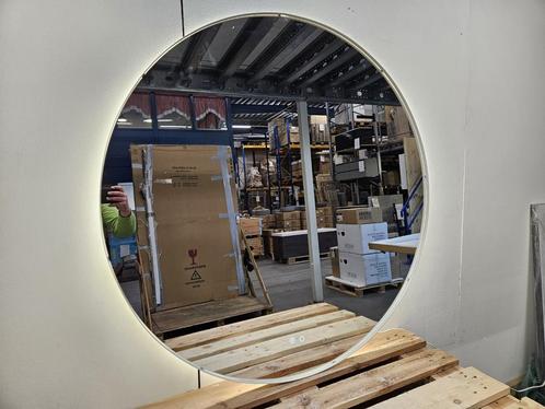 Badkamerspiegel Athena | 120 cm | Rond | met ledverlichting, Doe-het-zelf en Verbouw, Sanitair, Bad, Nieuw, Ophalen of Verzenden
