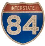 Interstate 84 Straatbord - Origineel - 91 x 91 cm, Verzamelen, Merken en Reclamevoorwerpen, Gebruikt, Ophalen