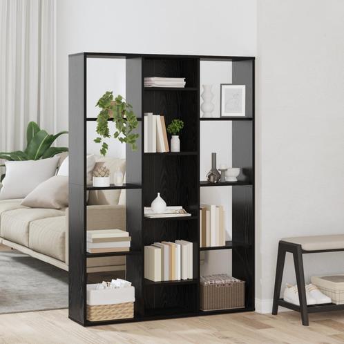 vidaXL Kamerscherm Zwart eiken 100 x 24 x 140 cm Bewerkt, Huis en Inrichting, Woonaccessoires | Kamerschermen, Nieuw, Verzenden