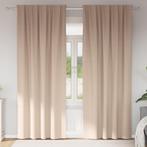 vidaXL Zwart-out Gordijnen met Ringen 2 pcs Taupe 260 x 140, Verzenden, Nieuw