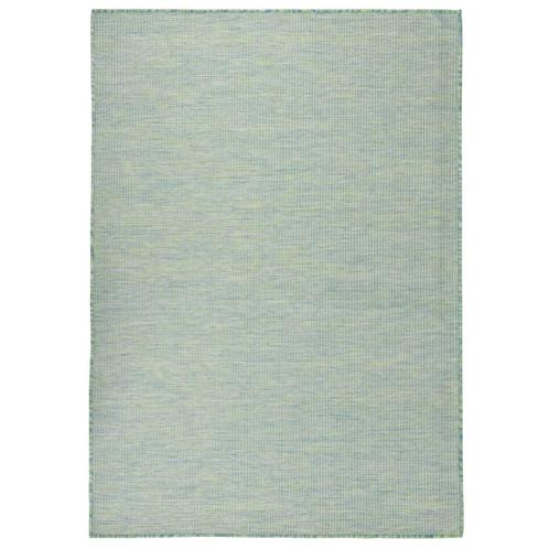 vidaXL Buitenkleed platgeweven 200x280 cm turquoise, Huis en Inrichting, Stoffering | Tapijten en Kleden, Nieuw, Verzenden