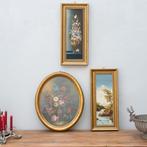 Lijst (3)- vergulde ovalen en verticale met meanderpatroon -