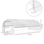 TRUUSK Kas 6 X 3 X 2 M Foliekas Met 8 Ramen & Deur, Oprolbar, Tuin en Terras, Verzenden, Nieuw