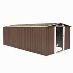 vidaXL Tuinschuur 257x489x181 cm metaal bruin, Tuin en Terras, Tuinhuizen, Verzenden, Nieuw